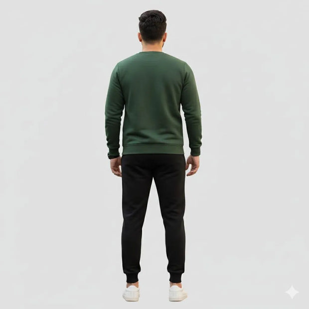 Seven-7 Printed Fleece Sweatshirt Tracksuit for Men