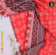 2 Pcs Women's Unstitched Printed Suit