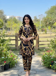 Winter 2-Pcs Stitched Women’s Dress – Micro Polo Cotton & Marina Wool