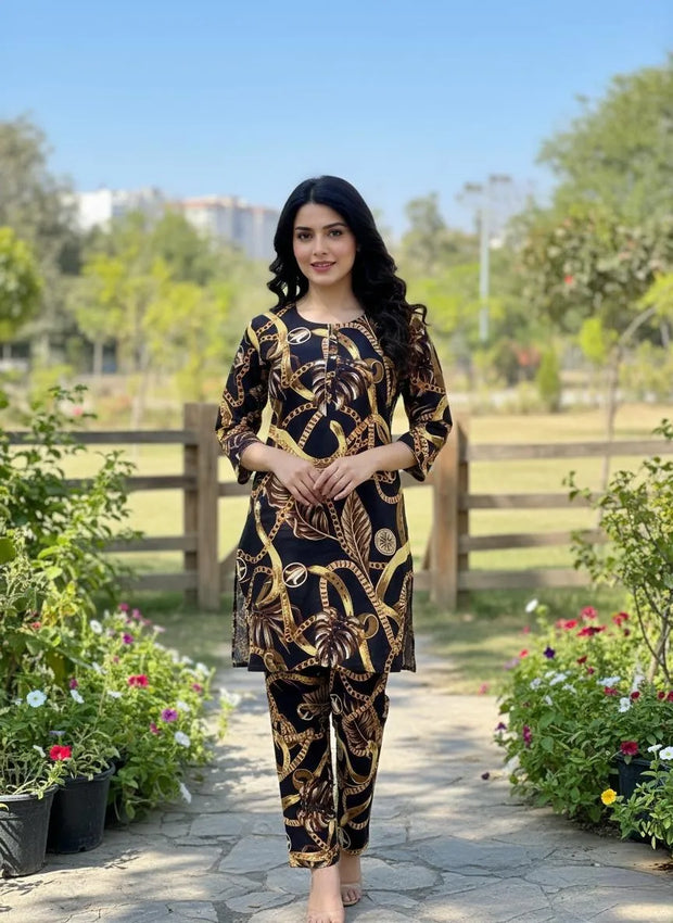 Winter 2-Pcs Stitched Women’s Dress – Micro Polo Cotton & Marina Wool