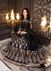 3 Pcs Women’s Stitched Digital Printed Katan Silk Maxi Suit