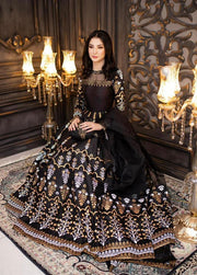 3 Pcs Women’s Stitched Digital Printed Katan Silk Maxi Suit