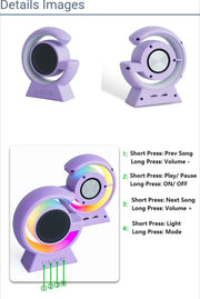Smart Touch Lamp Speaker – Wireless, Voice Control, 5W Output