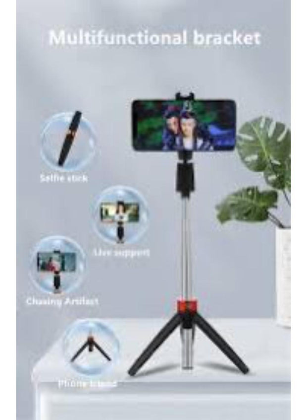 Black Portable Selfie Stick – Adjustable & Lightweight