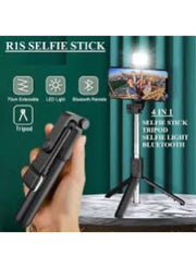 Black Portable Selfie Stick – Adjustable & Lightweight