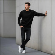 1 Piece Men's Plain Fleece Sweatshirt