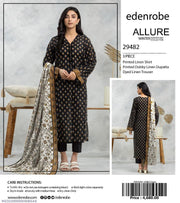 3-Piece Women’s Unstitched Linen Printed Suit