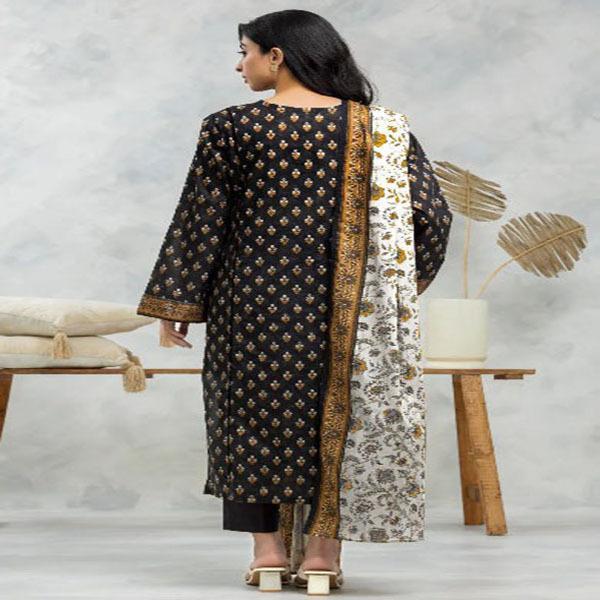 3-Piece Women’s Unstitched Linen Printed Suit