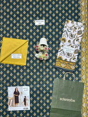 3-Piece Women’s Unstitched Linen Printed Suit