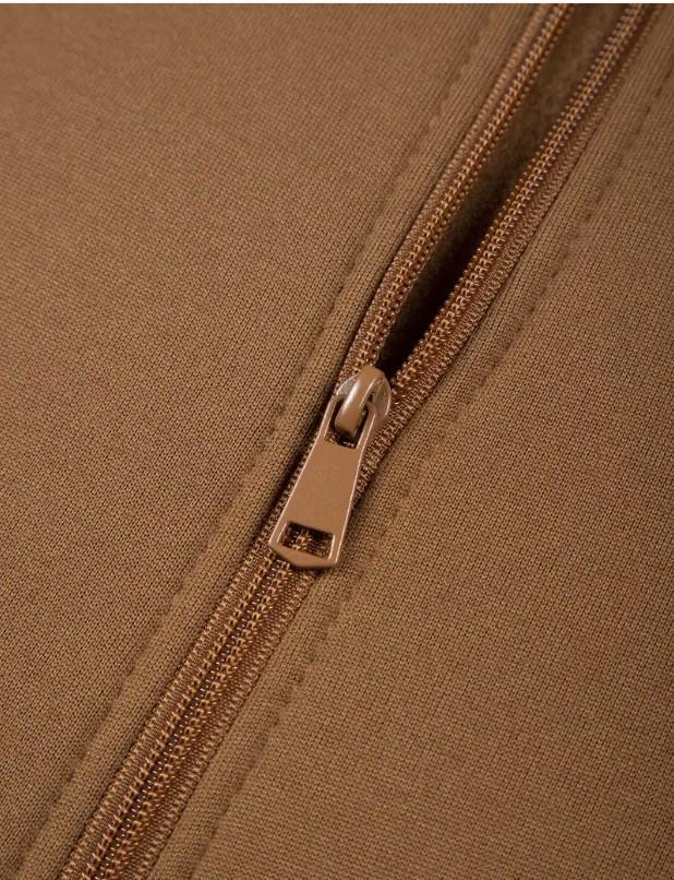 2-Piece Men’s Fleece Plain Zipper Tracksuit