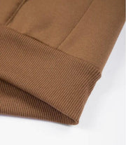 2-Piece Men’s Fleece Plain Zipper Tracksuit