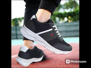 Men's Stylish Fabric Sneakers – Black (FANCY Design)