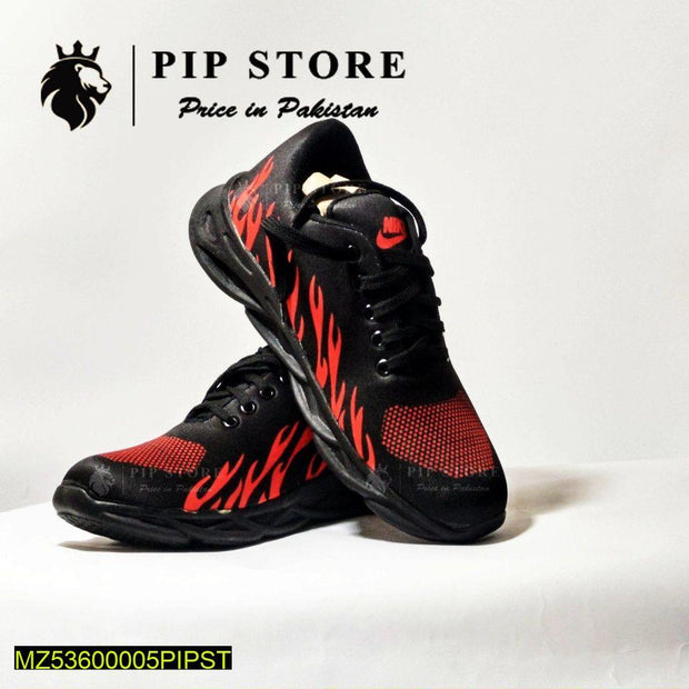 Men’s Stylish Rubber Joggers – Red Fire