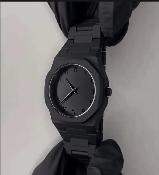 Men’s Black Arabic Aura Watch – Stylish, Premium, and 100% Original