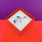 Elegant Couple’s Ring Set – Silver Finish | 2 Pcs Easy Fit