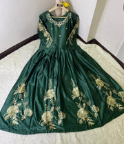 Women’s Stitched Embroidered Shamoz Silk Maxi